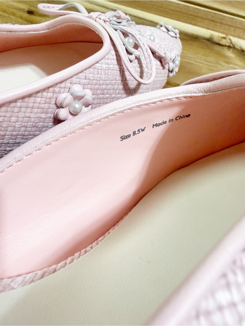 Dolce Vita x Byrdie Golf Camilo Pink Slide On Flower Applique Mules Size 8.5W - Picture 10 of 15